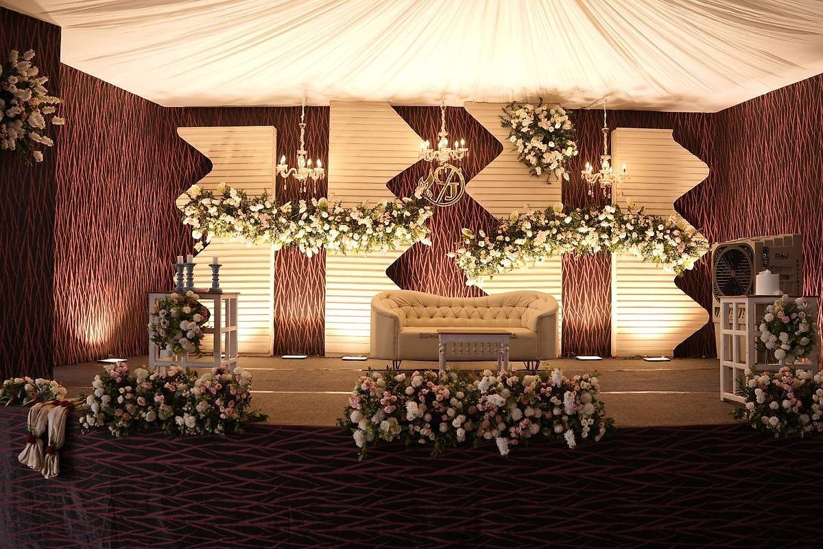 Wedding banquet hall setup